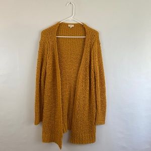 Debut Yellow Popcorn Cardigan Sweater Duster
